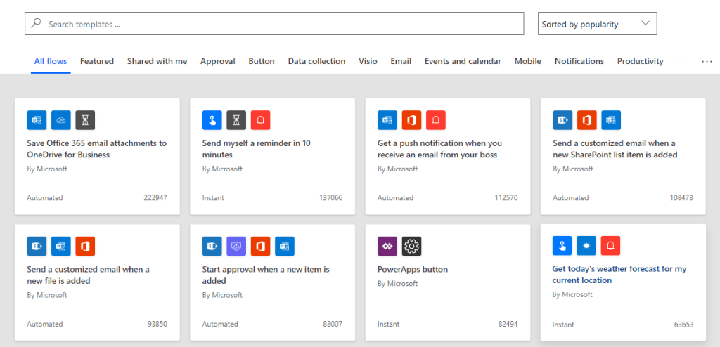 Les applications Power Automate