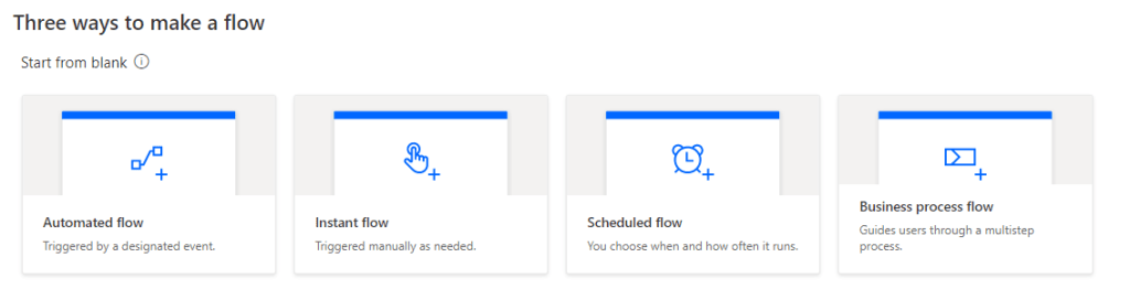 Power automate déclencheurs possibles