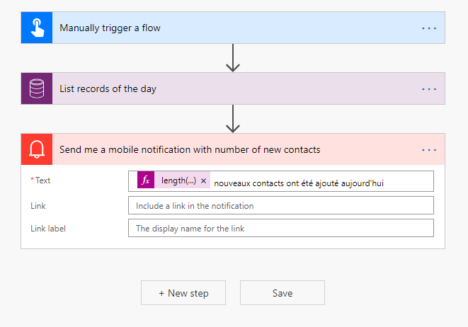 Exemple bouton Power Automate